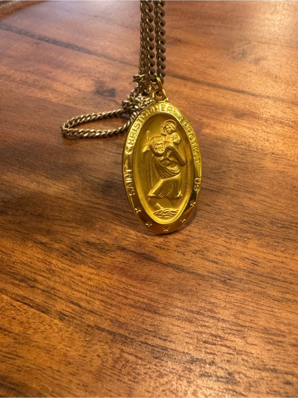 Saint Christopher Religious Pendant Necklace